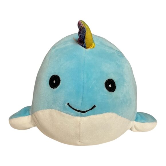 Kellytoy Narwhal Plush – Blue & White with Iridescent Horn - Picture 1 of 4